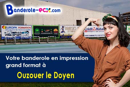 Banderole personnalisée fabriqué sur mesure à Ouzouer-le-Doyen (Loir-et-Cher/41160)