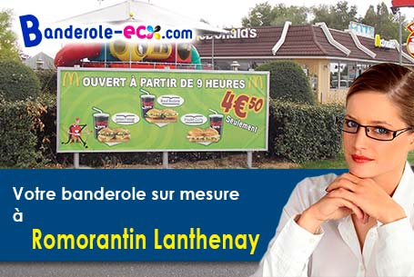 A Romorantin-Lanthenay (Loir-et-Cher/41200) fourniture de votre banderole publicitaire