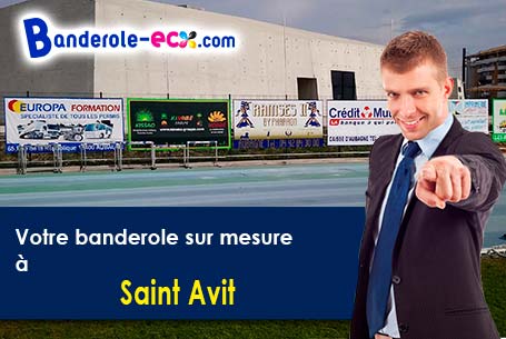 A Saint-Avit (Loir-et-Cher/41170) fourniture de votre banderole publicitaire