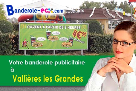 A Vallières-les-Grandes (Loir-et-Cher/41400) impression de votre banderole personnalisée
