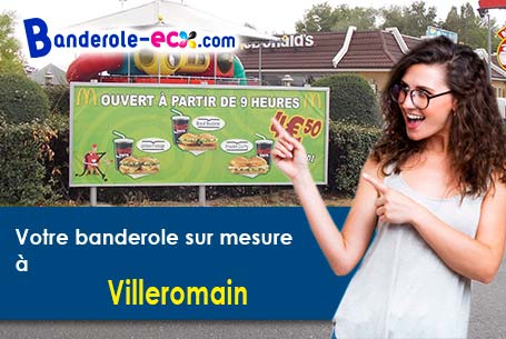 A Villeromain (Loir-et-Cher/41100) fourniture de votre banderole pas cher