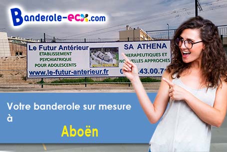 A Aboën (Loire/42380) fourniture de votre banderole personnalisée