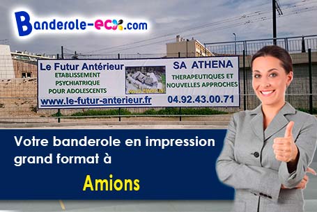 Banderole publicitaire fabriqué sur mesure à Amions (Loire/42260)