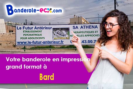 Banderole personnalisée fabriqué sur mesure à Bard (Loire/42600)