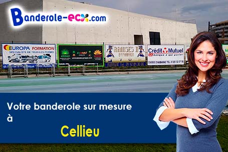 A Cellieu (Loire/42320) fourniture de votre banderole publicitaire