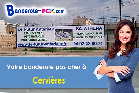 Banderole pas cher pour vos événements à Cervières (Loire/42440)