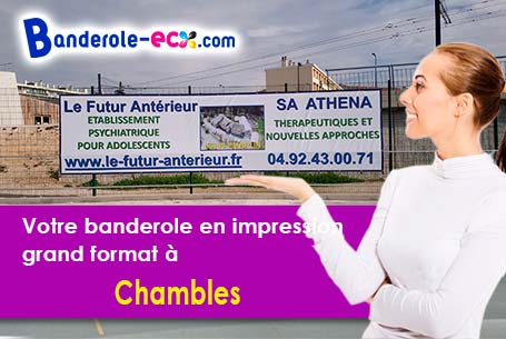 Banderole publicitaire fabriqué sur mesure à Chambles (Loire/42170)