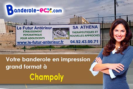 Banderole pas cher fabriqué sur mesure à Champoly (Loire/42430)