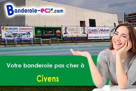 Banderole pas cher pour vos événements à Civens (Loire/42110)