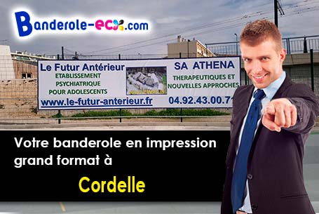 Banderole pas cher fabriqué sur mesure à Cordelle (Loire/42123)