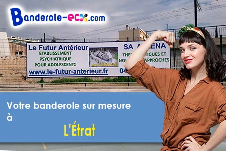 A L'Étrat (Loire/42580) fourniture de votre banderole personnalisée