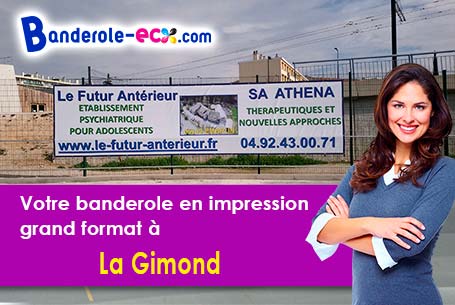 Banderole publicitaire fabriqué sur mesure à La Gimond (Loire/42140)