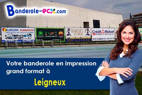 Banderole publicitaire fabriqué sur mesure à Leigneux (Loire/42130)