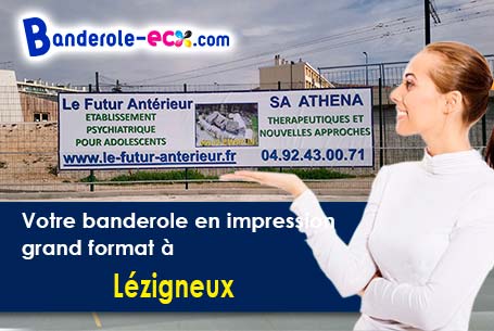 Banderole personnalisée fabriqué sur mesure à Lézigneux (Loire/42600)