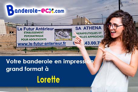 Banderole pas cher fabriqué sur mesure à Lorette (Loire/42420)