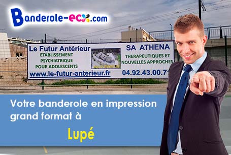 Banderole publicitaire fabriqué sur mesure à Lupé (Loire/42520)