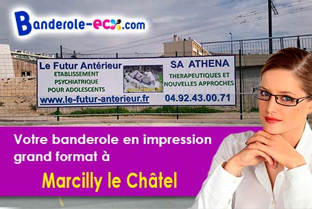 Banderole pas cher fabriqué sur mesure à Marcilly-le-Châtel (Loire/42130)