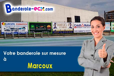 A Marcoux (Loire/42130) fourniture de votre banderole personnalisée