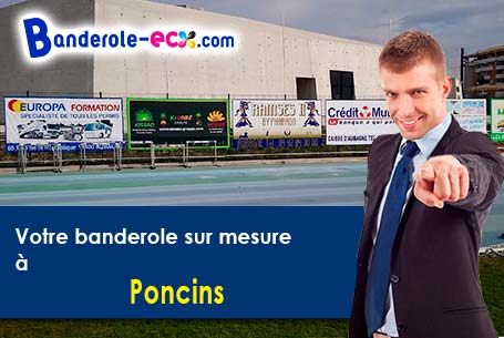 A Poncins (Loire/42110) fourniture de votre banderole publicitaire