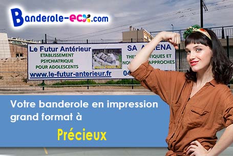 Banderole personnalisée fabriqué sur mesure à Précieux (Loire/42600)