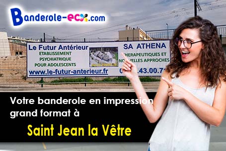 Banderole publicitaire fabriqué sur mesure à Saint-Jean-la-Vêtre (Loire/42440)