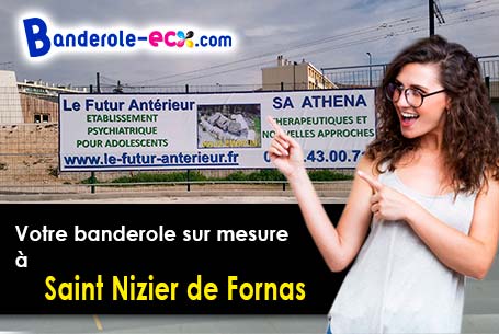 A Saint-Nizier-de-Fornas (Loire/42380) fourniture de votre banderole publicitaire