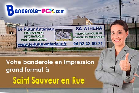 Banderole personnalisée fabriqué sur mesure à Saint-Sauveur-en-Rue (Loire/42220)