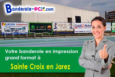 Banderole publicitaire fabriqué sur mesure à Sainte-Croix-en-Jarez (Loire/42800)