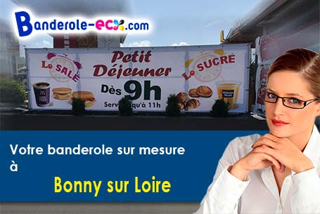 A Bonny-sur-Loire (Loiret/45420) fourniture de votre banderole personnalisée