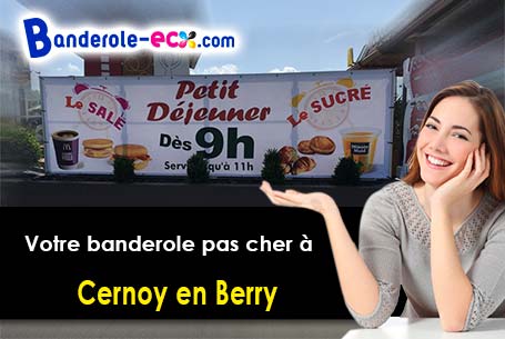 Banderole pas cher pour vos événements à Cernoy-en-Berry (Loiret/45360)