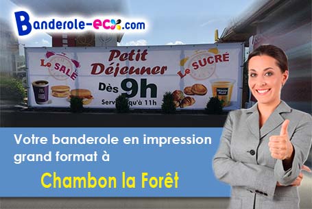 Banderole personnalisée fabriqué sur mesure à Chambon-la-Forêt (Loiret/45340)