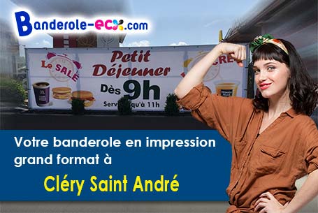 Banderole publicitaire fabriqué sur mesure à Cléry-Saint-André (Loiret/45370)