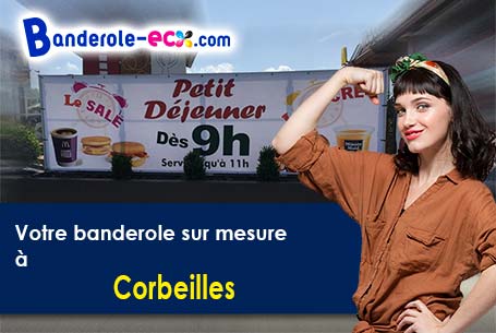 A Corbeilles (Loiret/45490) fourniture de votre banderole personnalisée