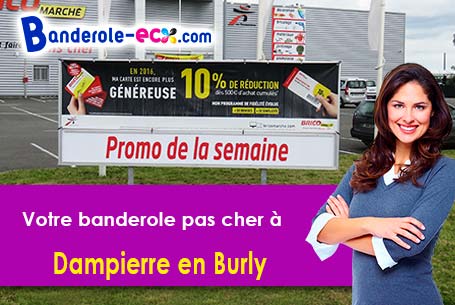 Banderole personnalisée fabriqué sur mesure à Dampierre-en-Burly (Loiret/45570)