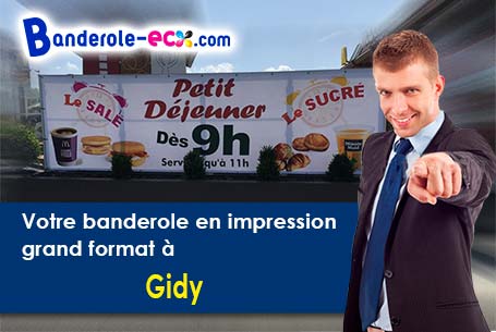 Banderole publicitaire fabriqué sur mesure à Gidy (Loiret/45520)