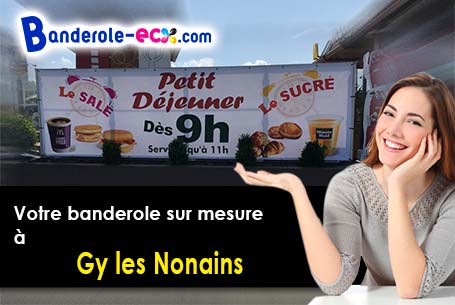 A Gy-les-Nonains (Loiret/45220) fourniture de votre banderole publicitaire