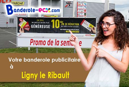 A Ligny-le-Ribault (Loiret/45240) fourniture de votre banderole personnalisée