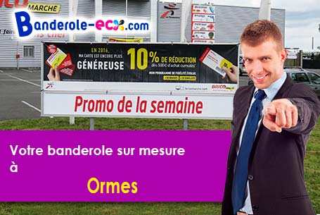 Banderole pas cher pour vos événements à Ormes (Loiret/45140)