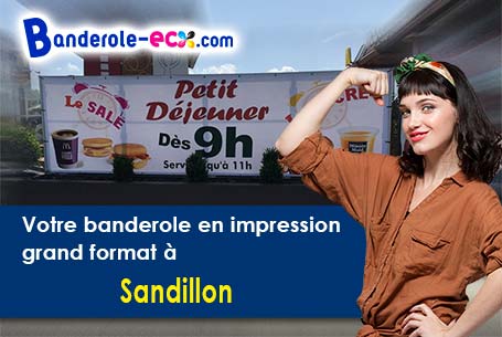 Banderole personnalisée fabriqué sur mesure à Sandillon (Loiret/45640)