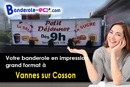 Banderole publicitaire fabriqué sur mesure à Vannes-sur-Cosson (Loiret/45510)