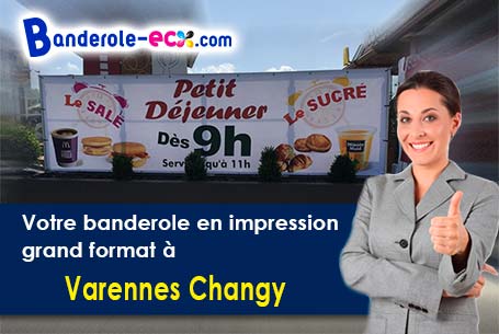 Banderole pas cher fabriqué sur mesure à Varennes-Changy (Loiret/45290)