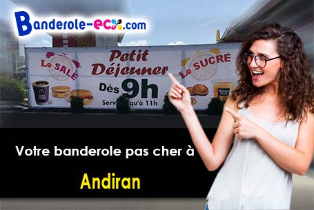 Banderole pas cher fabriqué sur mesure à Andiran (Lot-et-Garonne/47170)