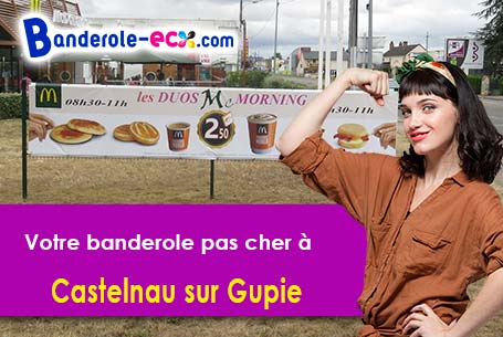 Banderole personnalisée fabriqué sur mesure à Castelnau-sur-Gupie (Lot-et-Garonne/47200)