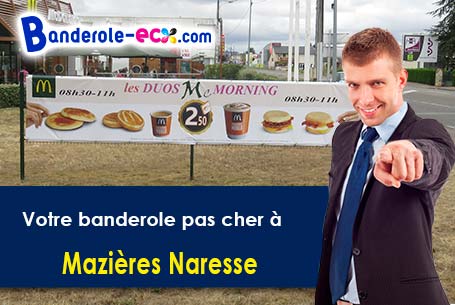 Banderole personnalisée fabriqué sur mesure à Mazières-Naresse (Lot-et-Garonne/47210)