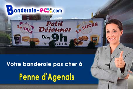 Banderole pas cher fabriqué sur mesure à Penne-d'Agenais (Lot-et-Garonne/47140)