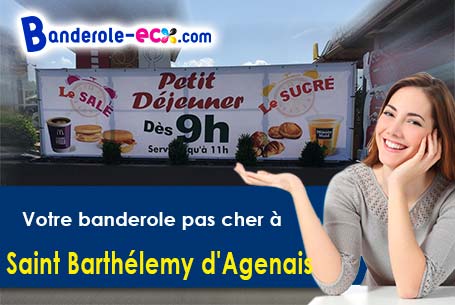 Banderole pas cher fabriqué sur mesure à Saint-Barthélemy-d'Agenais (Lot-et-Garonne/47350)