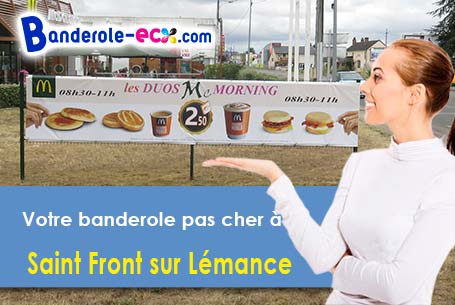 Banderole publicitaire fabriqué sur mesure à Saint-Front-sur-Lémance (Lot-et-Garonne/47500)