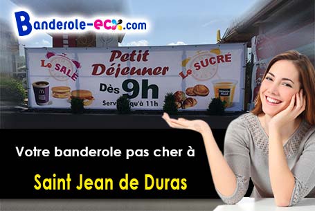Banderole publicitaire fabriqué sur mesure à Saint-Jean-de-Duras (Lot-et-Garonne/47120)