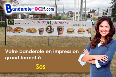 Impression de votre banderole publicitaire à Sos (Lot-et-Garonne/47170)