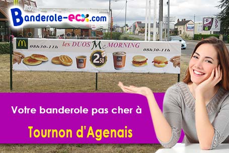 Banderole pas cher fabriqué sur mesure à Tournon-d'Agenais (Lot-et-Garonne/47370)